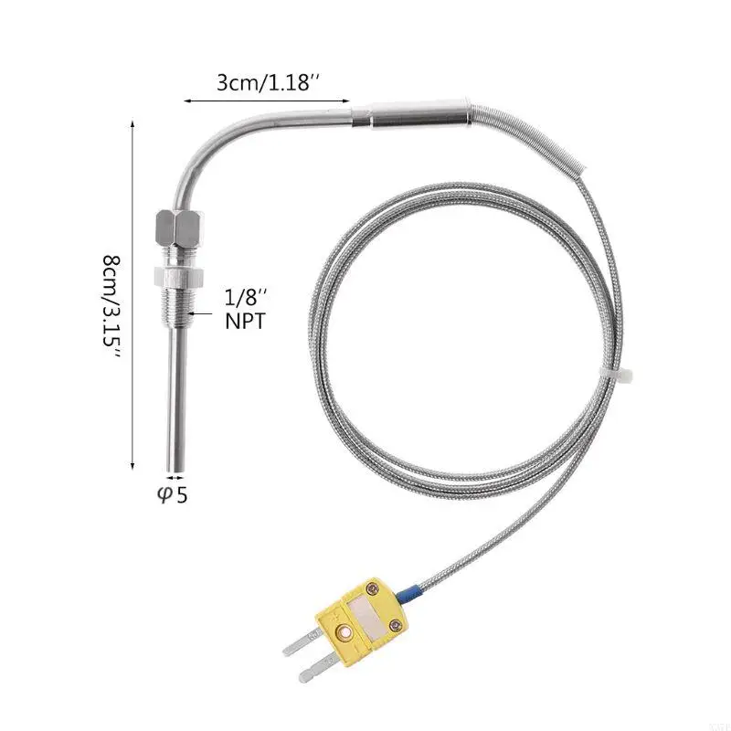 Датчик температуры X37E K типа 1/8 дюйма NPT T 0–1250 ℃ с открытым наконечником