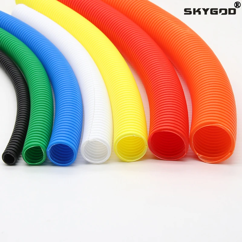 1/5/10M PP Insulated Corrugated Pipe Plastic Hose Wire Threading Protective Sleeve 7.5mm-34.5mm |