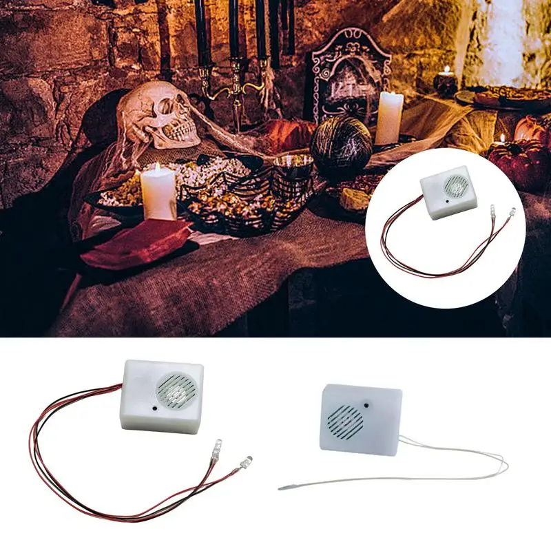 Ghost Screaming Speaker Хэллоуин Голосовой звуковой сигнал с Реквизит со светодиодной