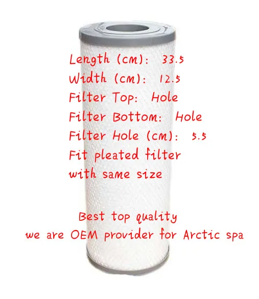 335x125 мм фильтр для гидромассажная Ванна спа-бассейна Arctic pure Silver Sentinel спа со
