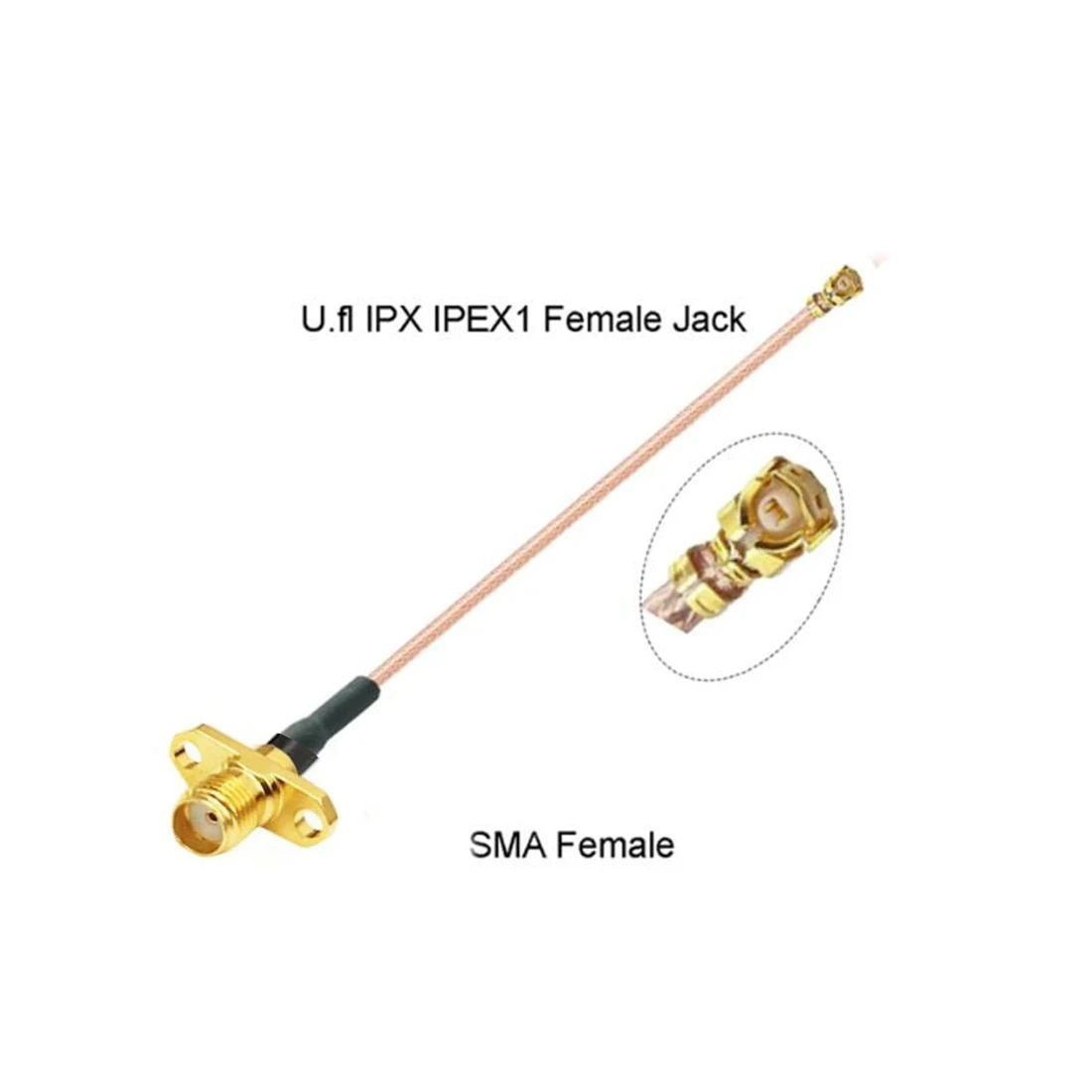 Гнездовой разъем SMA 2-отверстие панели к U.FL IPX RG178 кабельные разъемы адаптер для Wi-Fi