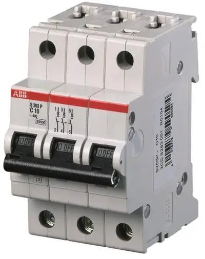 Автоматический выключатель трехполюсный 2А ABB S203 2CDS283001R0024 (25 кА C) | Строительство и