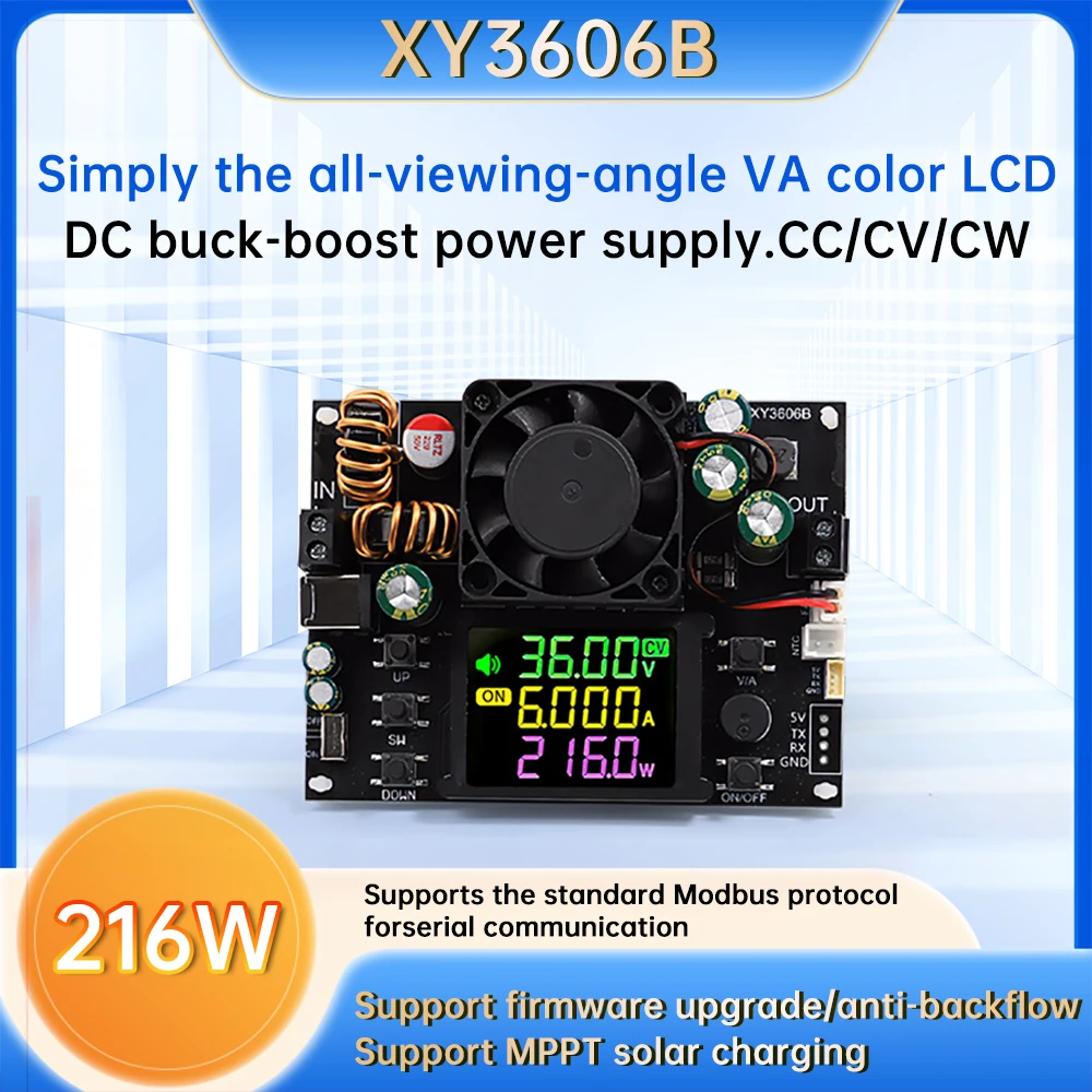 XY3606B Модуль подъемного напряжения с ЧПУ Регулируемый регулятор Солнечная