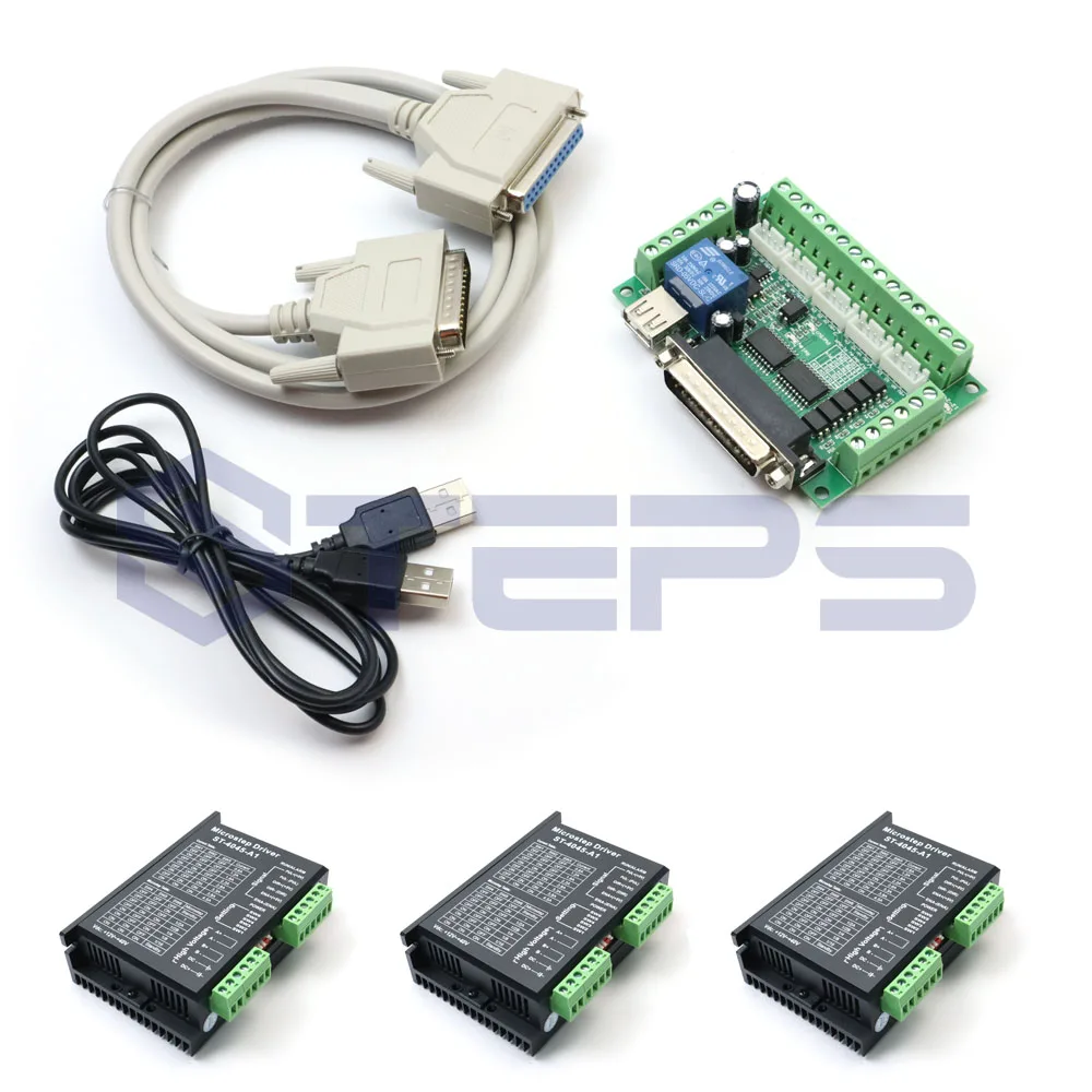 Free shipping mach3 CNC 3 Axis Kit TB6600 4.5A Driver Stepper Motor Controller kit for + 5 axis breakout board | Обустройство дома