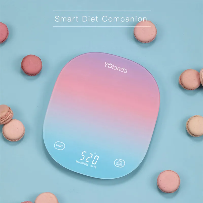 Умные кухонные весы Yolanda бытовые электронные до 5 кг с Bluetooth | Инструменты