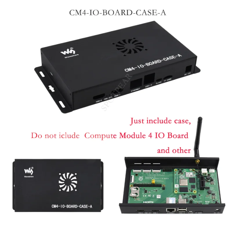 Фото Металлический корпус (А) с вентилятором для платы расширения Raspberry Pi Compute Module 4 Металлический корпус (А) с вентилятором для платы расширения Raspberry Pi Compute Module 4