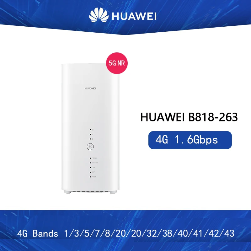 Разблокированный маршрутизатор Huawei B818-263 LTE CAT19 4G B1/3/5/7/8/20/26/28/32/38/40/41/42/43