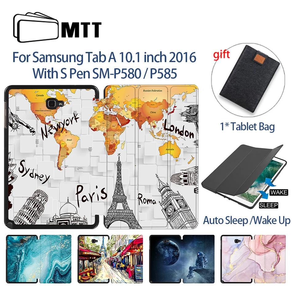 Чехол MTT 2016 для Samsung Galaxy Tab A 10 1 дюйма с S-образной ручкой флип-чехол из