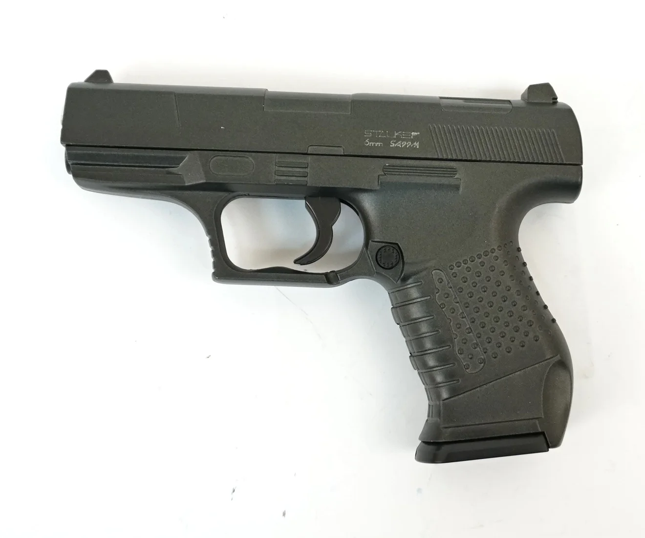 Пистолет пейнтбольный страйкбольный Stalker SA99M Spring (Walther P99 mini) пневматический -