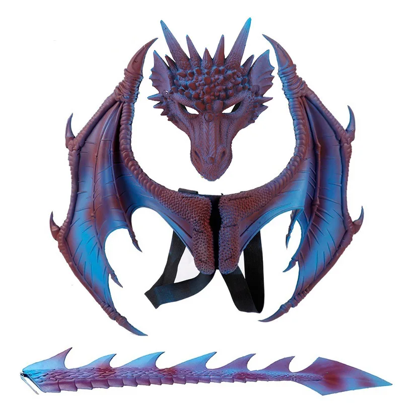 Фото Детский карнавальный костюм Cospty Dragon вечерние костюмы с крыльями и хвостом для Детский карнавальный костюм Cospty Dragon вечерние костюмы с крыльями и хвостом для