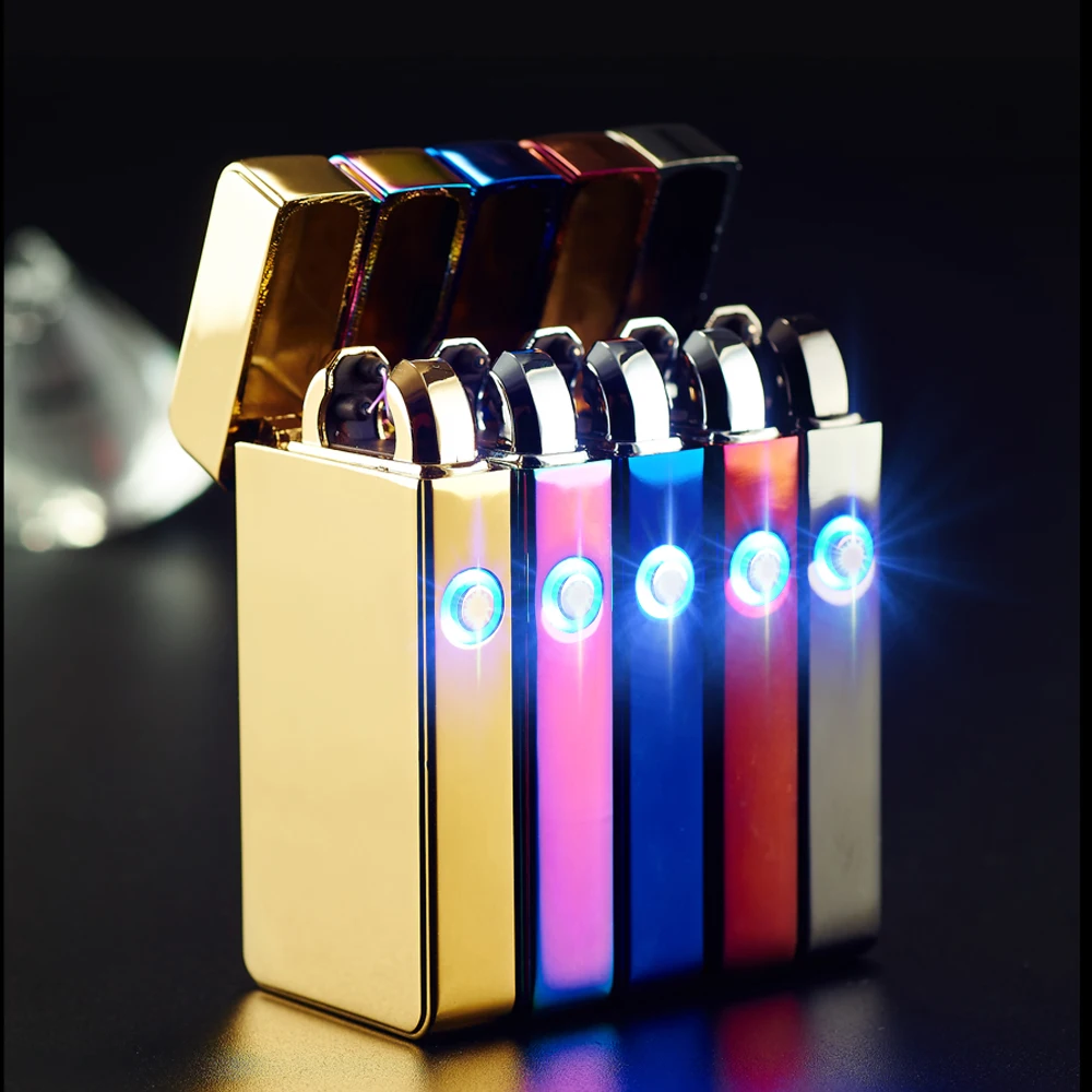 Электронная перезаряжаемая Зажигалка Dual Arc USB Cross беспламенная для сигарет -