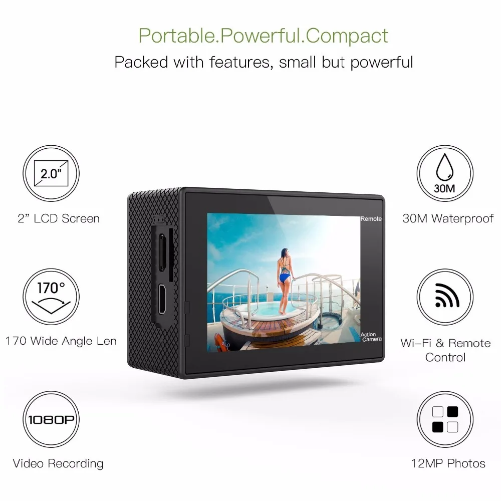 Фото Dveetech экшн камера 4 К Wi-Fi 16Mp Водонепроницаемый 30 м подводный DVR HD Спорт Камера Action Cam Dveetech экшн камера 4 К Wi-Fi 16Mp Водонепроницаемый 30 м подводный DVR HD Спорт Камера Action Cam