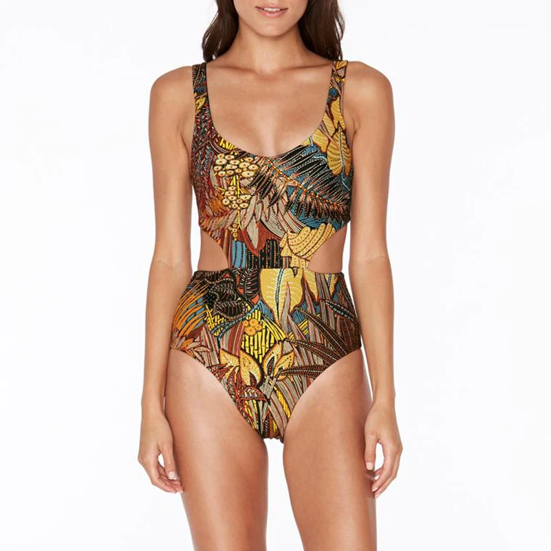 Бикини сексуальные женщины Bodycon печати Новые Боди Тощий выдалбливают женщин