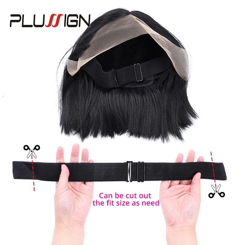 Новинка регулируемая эластичная лента Plussign для париков 1 шт. 3 5 ширина 2 см два