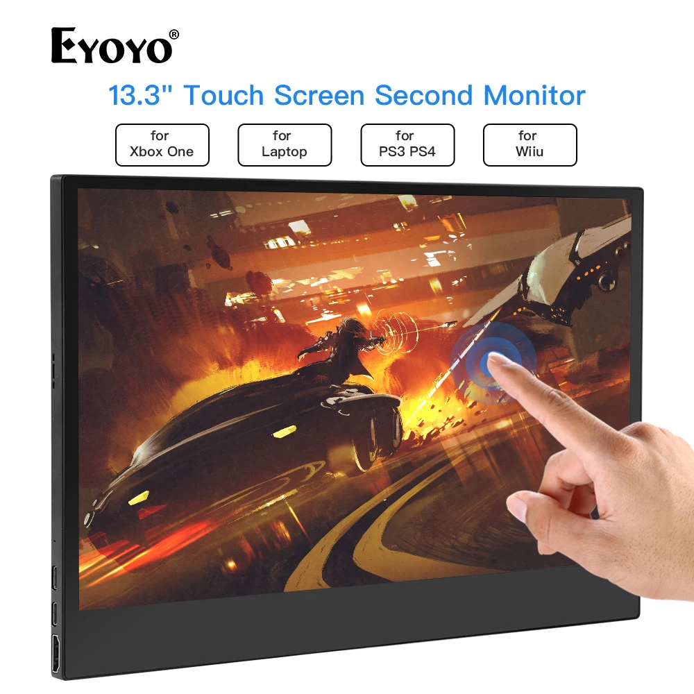Eyoyo 13 3 &quotПортативный 1920x1080 ips игровой монитор совместимый для игровых консолей PS3