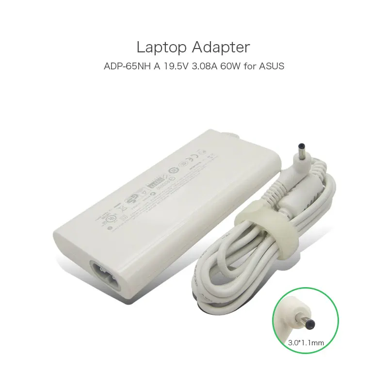 Фото Лаптоп зарядное устройство 19.5V 3.08A 60W 3.0*1.1mm для ASUS EP121 TF101 SL101 ADP-65NH A ADP-65NHA U1000EA Notebook AC Adapter Лаптоп зарядное устройство 19.5V 3.08A 60W 3.0*1.1mm для ASUS EP121 TF101 SL101 ADP-65NH A ADP-65NHA U1000EA Notebook AC Adapter