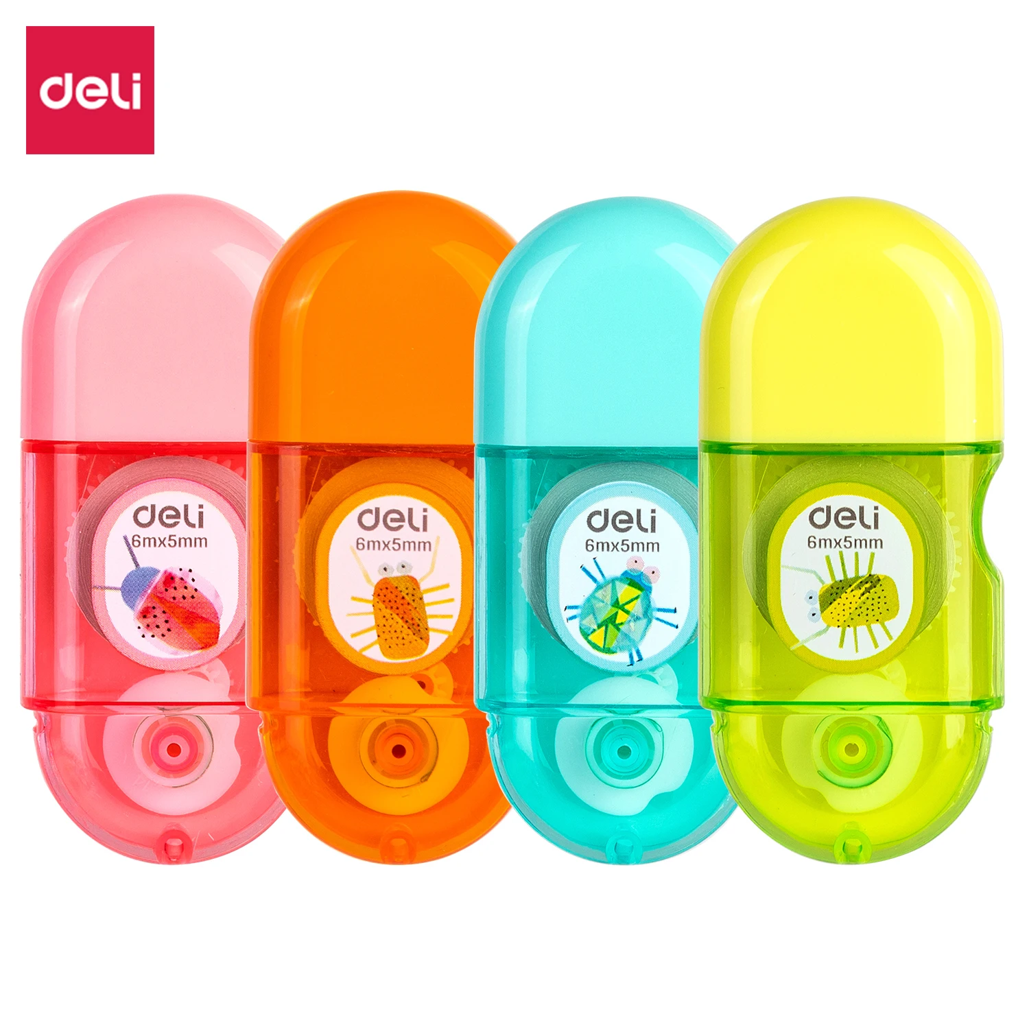 Корректирующая лента Deli Portable Kawaii White Out Corrector для школы и офиса подарочный набор EH350