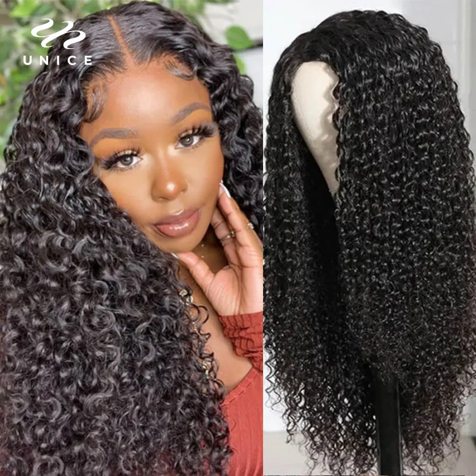 Парик UNice Hair 13x4 с кучерявыми волосами из натуральных волос с облегченным передним краем для женщин в продаже по сниженной цене.