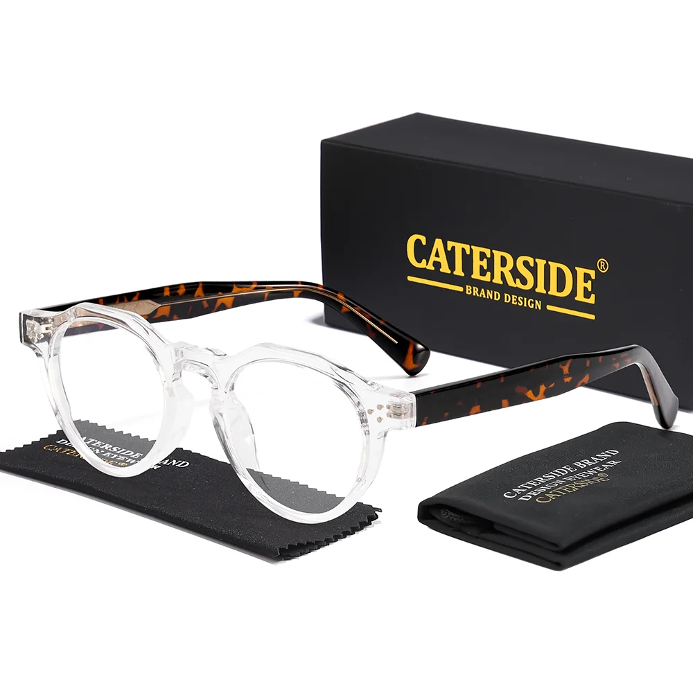 CATERSIDE Новые модные мужские очки с защитой от синего света, высококачественные круглые очки в оправе, простые женские очки в подарок на праздник