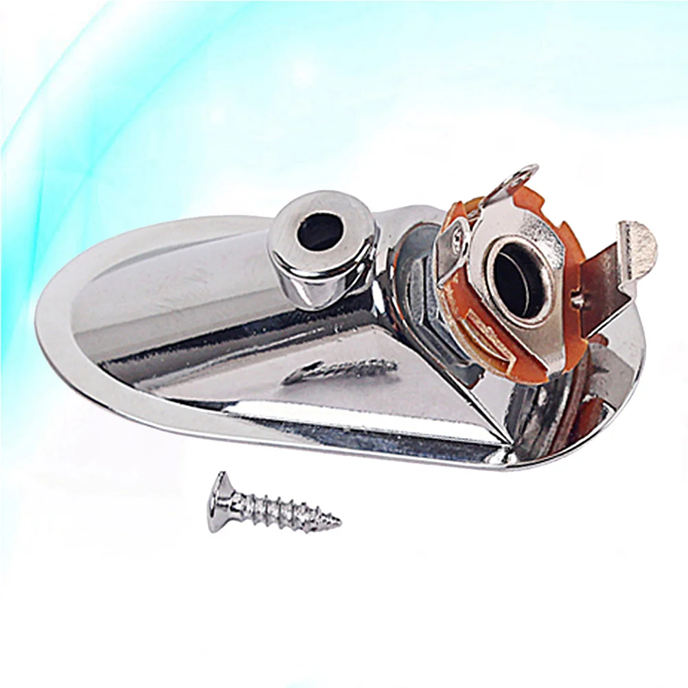 Разъем для гитары 1PC Boat Shape Shiny Dual Hole 1/4 Inch Guitar Jack Input Output Socket for Bass Electric on.