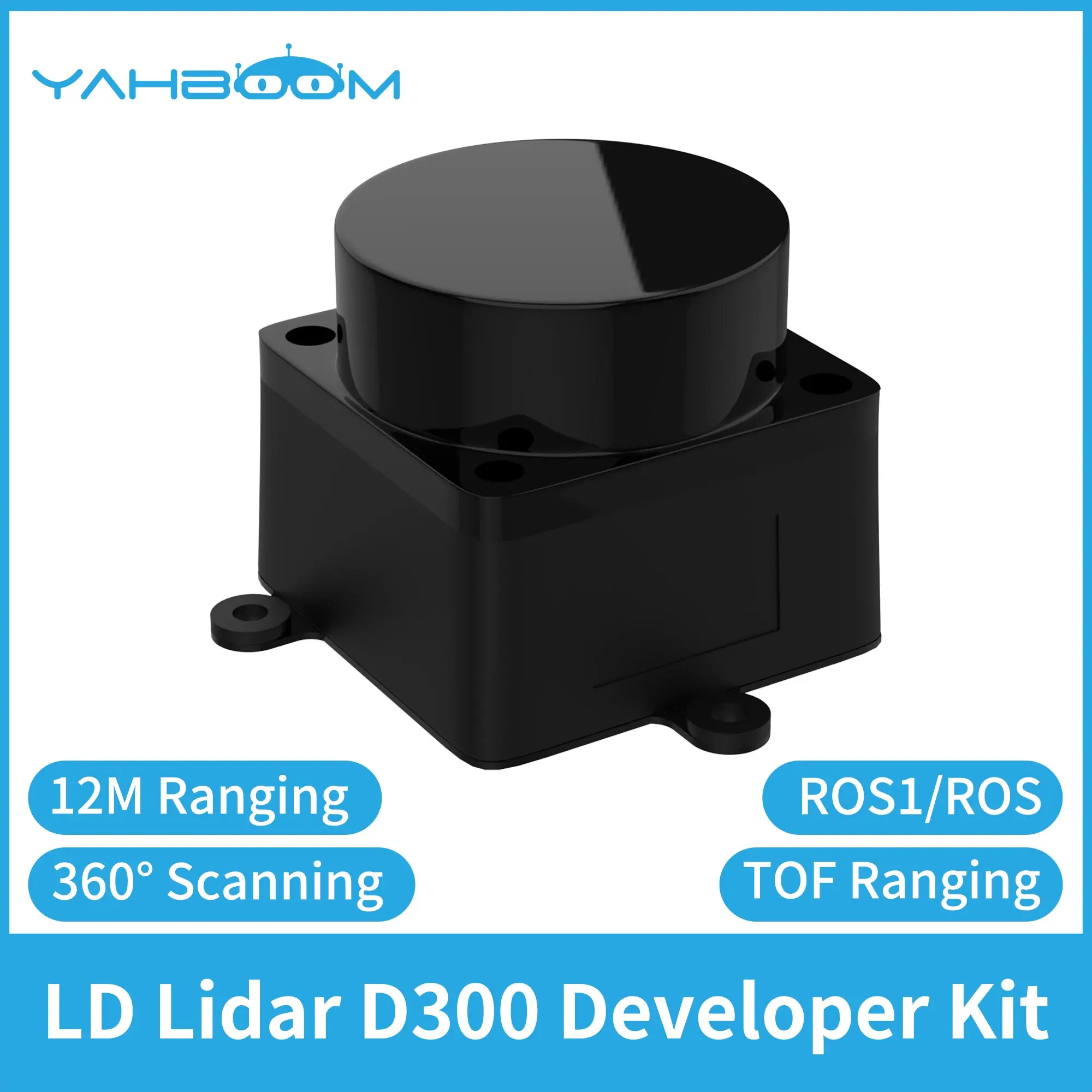 Yahboom LD06 Lidar Портативный 360-градусный лазерный сканер DTOF Kit-12M Диапазон поддержки ROS