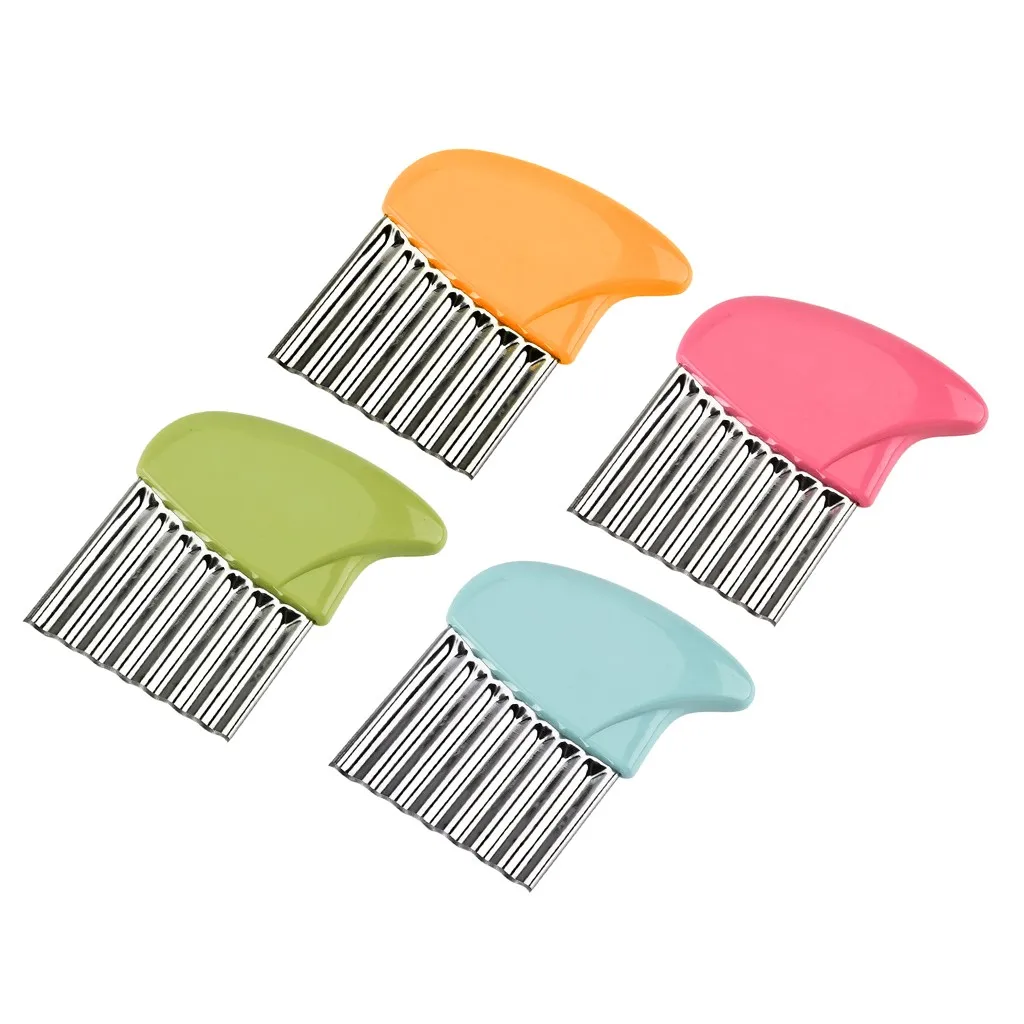 Волнистые картофеля-фри резак Нержавеющая сталь из нержавеющей стали картофеля