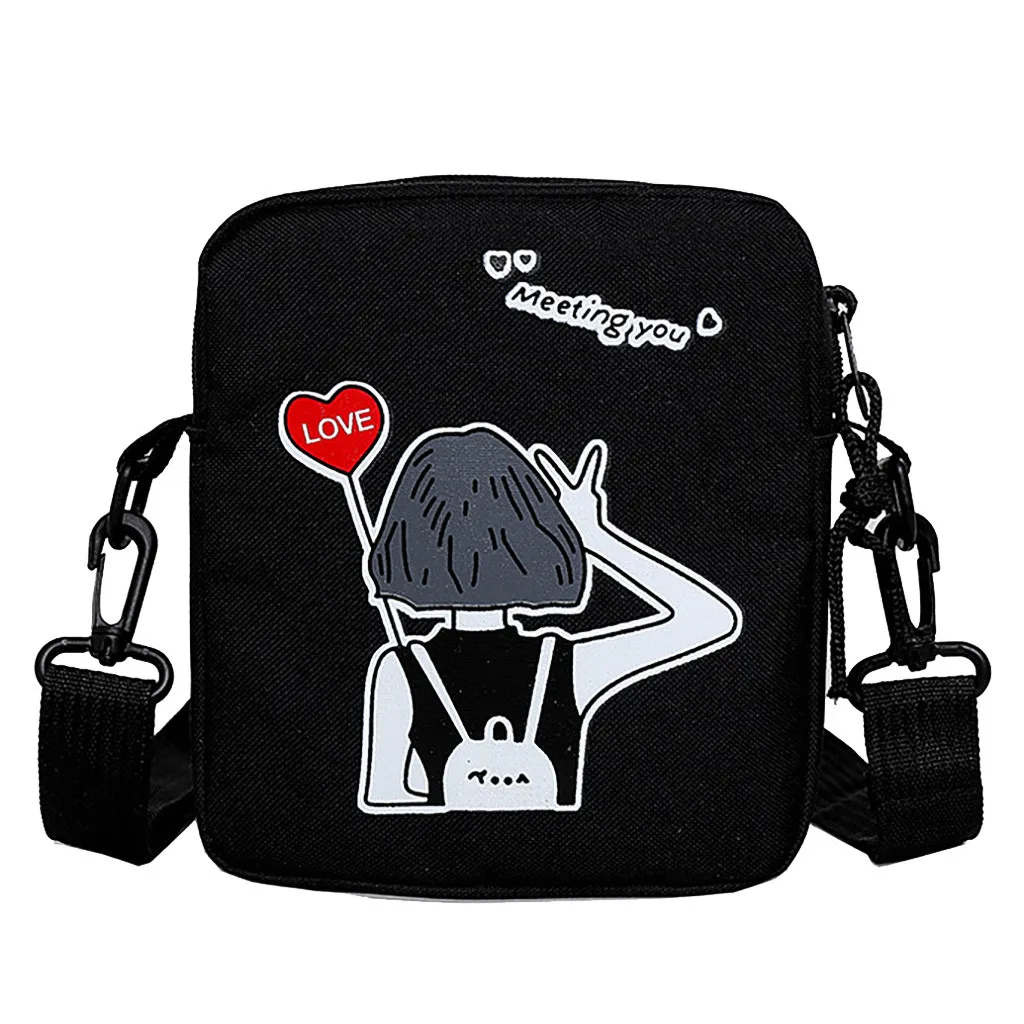 25 # женская модная парусиновая простая однотонная сумка-мессенджер на плечо для