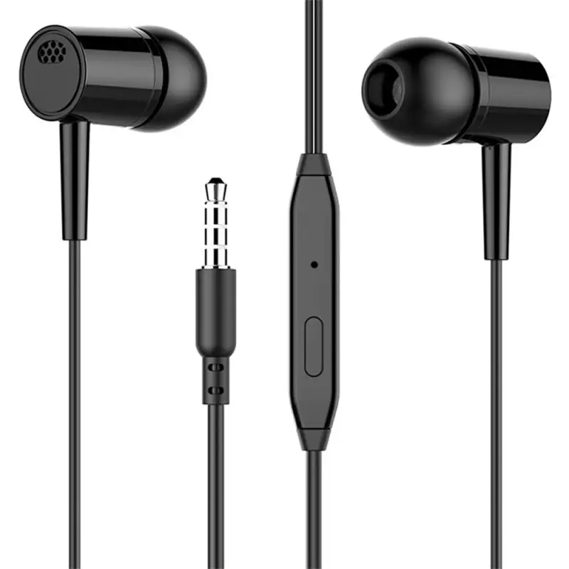 New Wired Earphone With Mic In-ear Earbuds 3.5mm Headset For iPhone Computer 2 Color Optional | Электроника