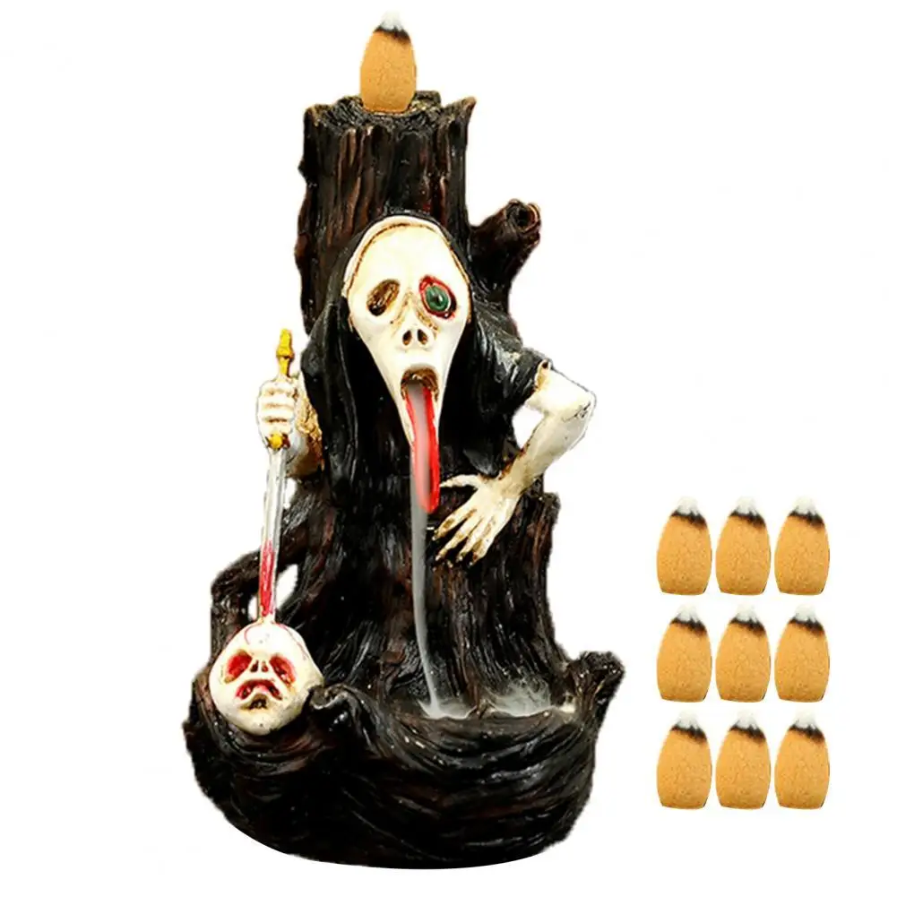 Курильница для благовоний креативная декоративная жуткая голова черепа