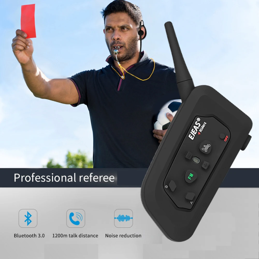 EJEAS V4 Professional Football Referees Intercom Bluetooth Headset 850mAh 4 People Cascos Inalambricos Speaker Waterproof | Автомобили и