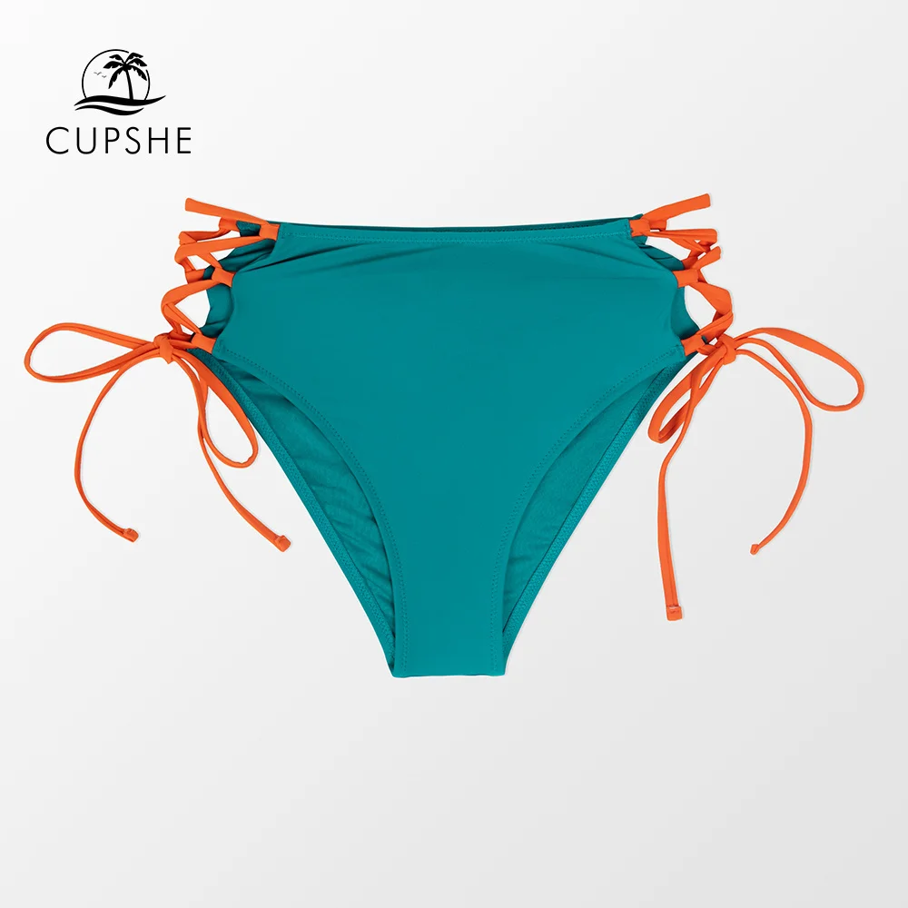 CUPSHE на шнуровке сбоку со средней талией бикини низ купальник для женщин