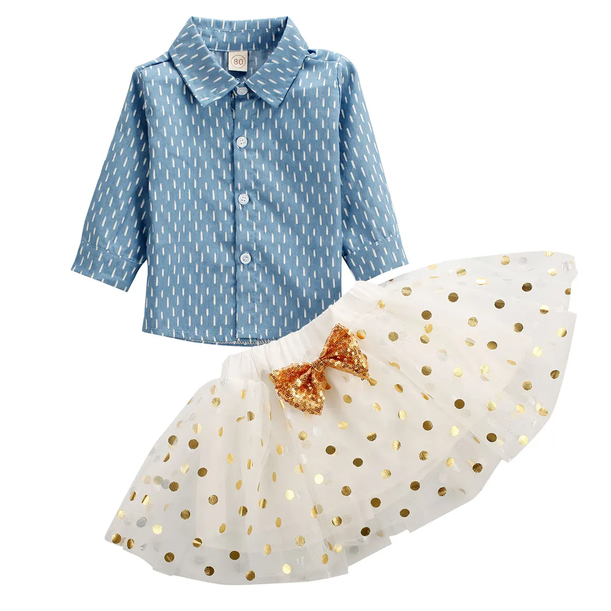 Милый комплект для новорожденных девочек одежды на день рождения весенние топы