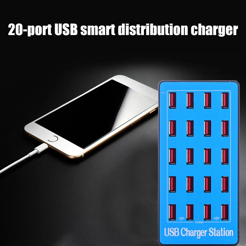 20 Ports USB Charger Hub Quick Charge 3.0 Station Universal Phones Power Adapter LHB99 | Мобильные телефоны и аксессуары