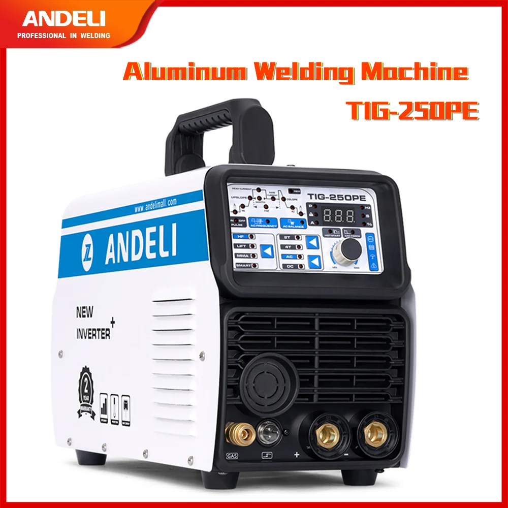 ANDELI TIG-250PE TIG алюминиевый сварочный аппарат HF TIG/LIFT TIG/Pulse TIG/MMA/AC DC
