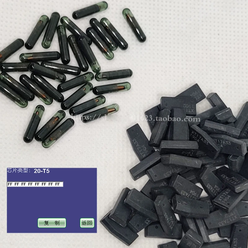 10 шт./лот T5 ID20 Carbox Транспондер стеклянный чип для AD900 MINI900 Cloneable Chip Auto Car Key Cemamic -
