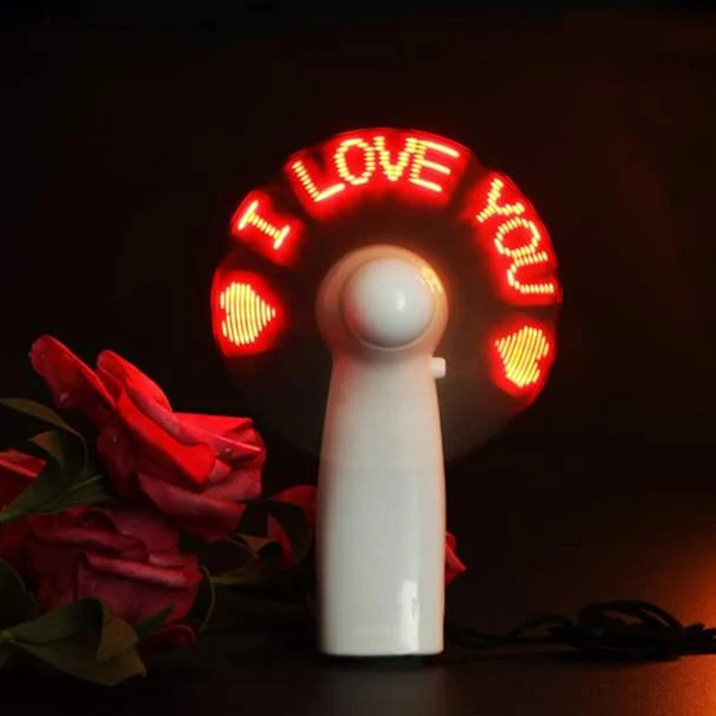 Светящийся перезаряжаемый светодиодный 3d проекционный вентилятор креативный