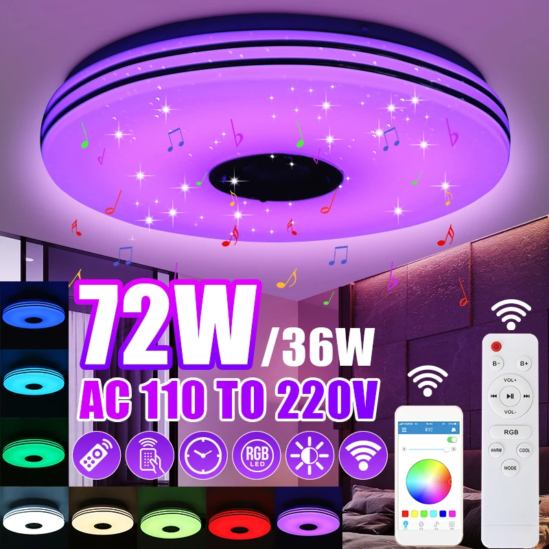 36 Вт 72 современный RGB светодиодный потолочный светильник современного дома ing APP