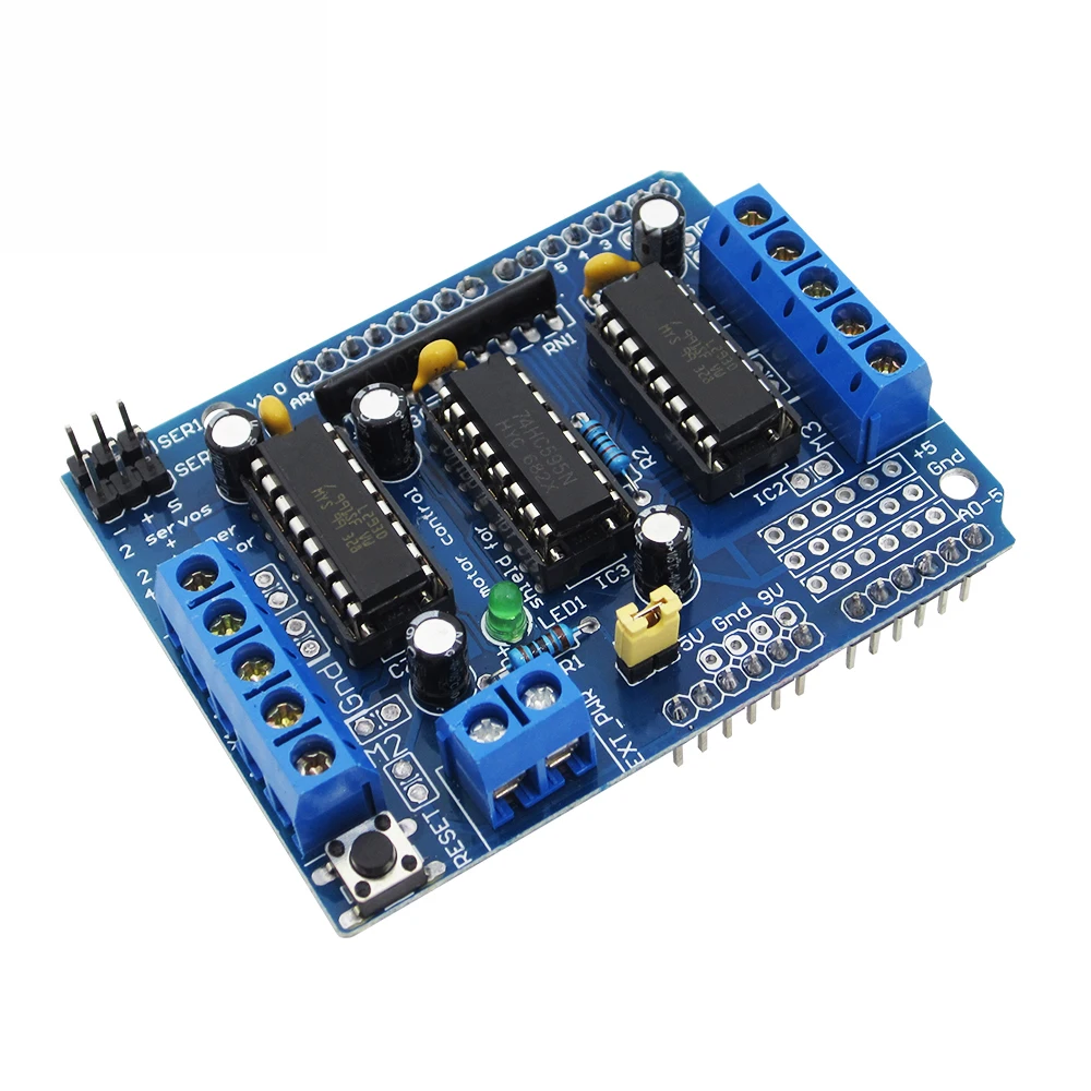 L293D Щит двигателя двойной для arduino Duemilanove плата расширения щит управления