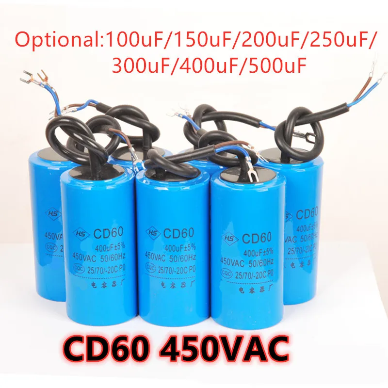 Стартовый конденсатор водяного насоса переменного тока двигателя пусковой CD60 100