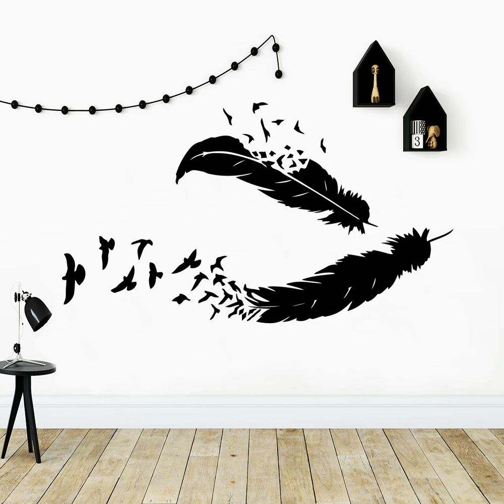 Креативные перьевые птицы домашний декор современное акриловое украшение для