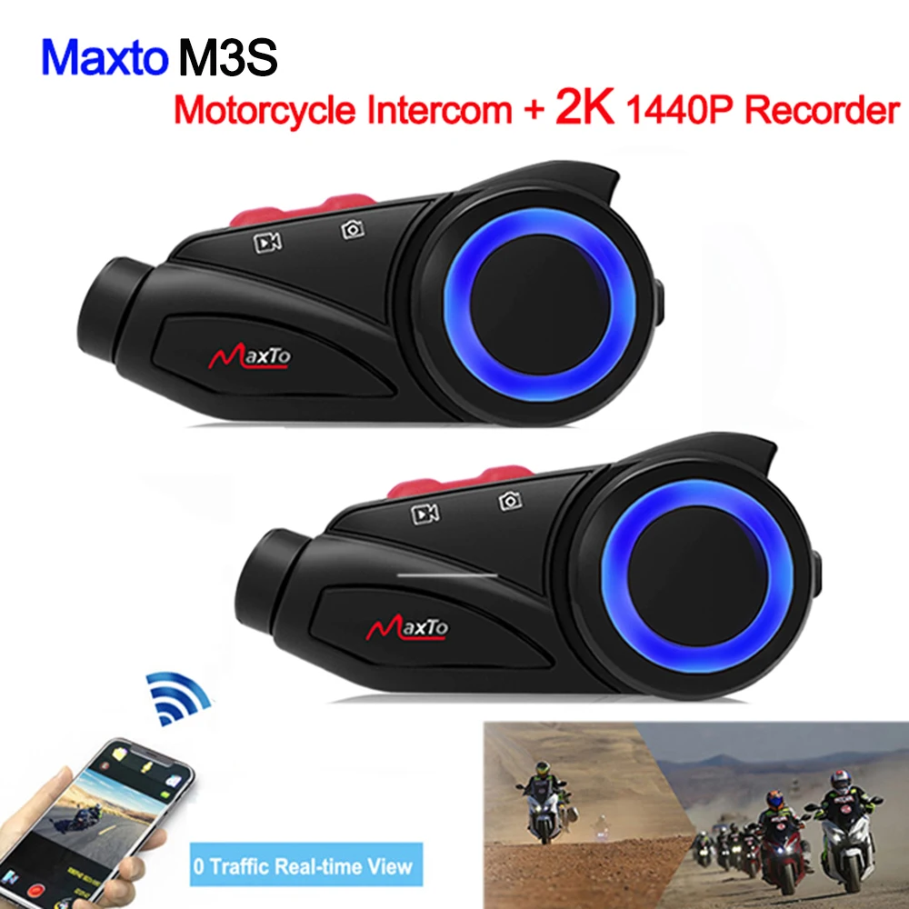 Автомобильный видеорегистратор MAXTO M3S для мотоцикла с Bluetooth 2k 1440P | Автомобили и