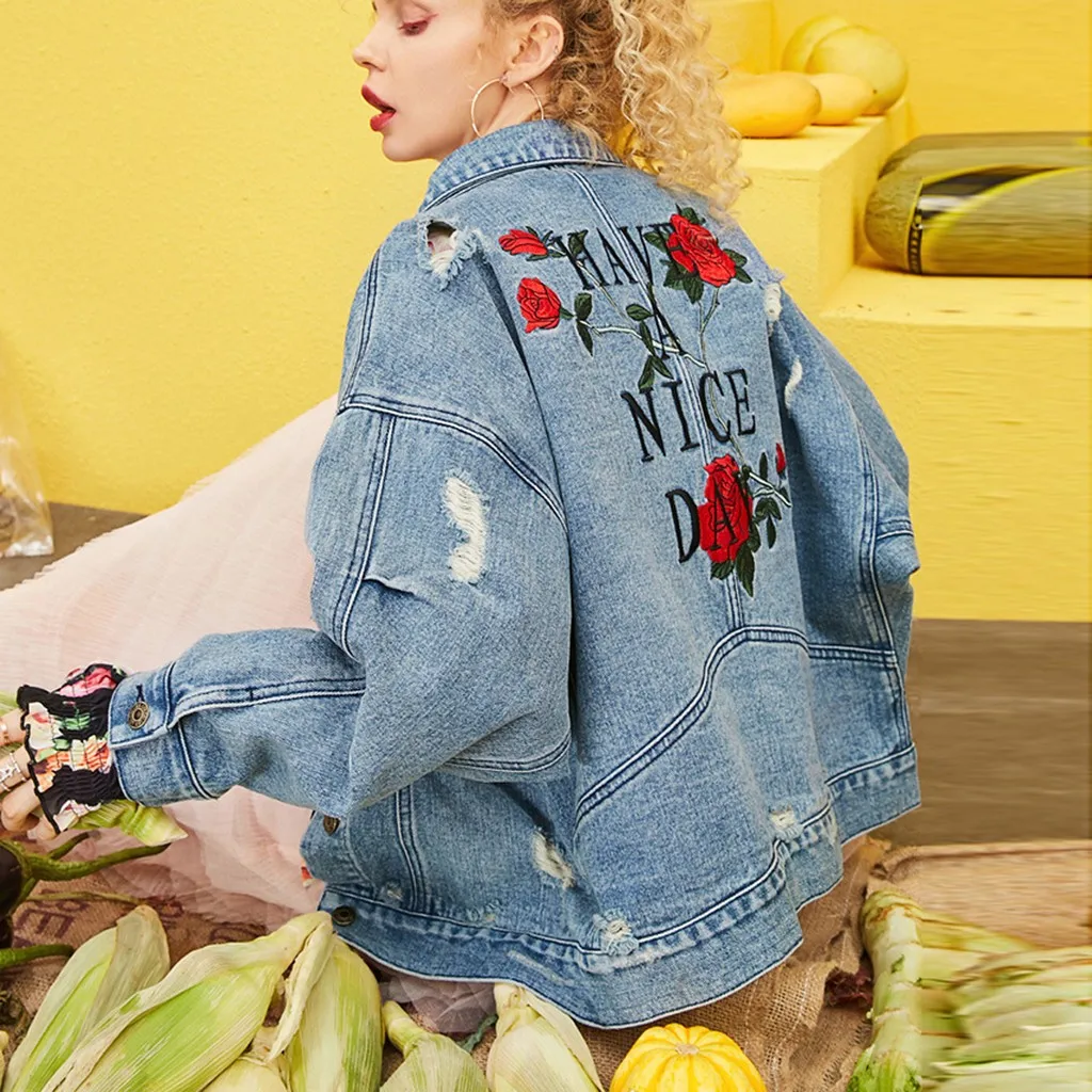 Женская джинсовая куртка бомбер с потертостями повседневный базовый жилет на