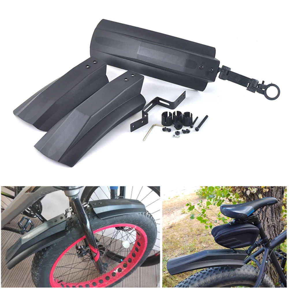 2 Pcs Bicycle Fenders Mudguard Fat Bike Fender Front Rear Mud Guard for MTB Bikes Cycling Flashing Accessories |