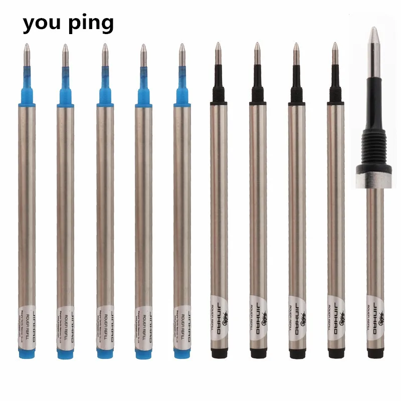 Jinhao 10 шт. черные синие винты чернила стержни шариковая ручка картридж Офис школа