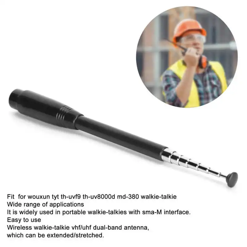 Телескопическая двухдиапазонная антенна na-771r sma-m 144/430 МГц для wouxun tyt th-- uvf9 uv8000d md--