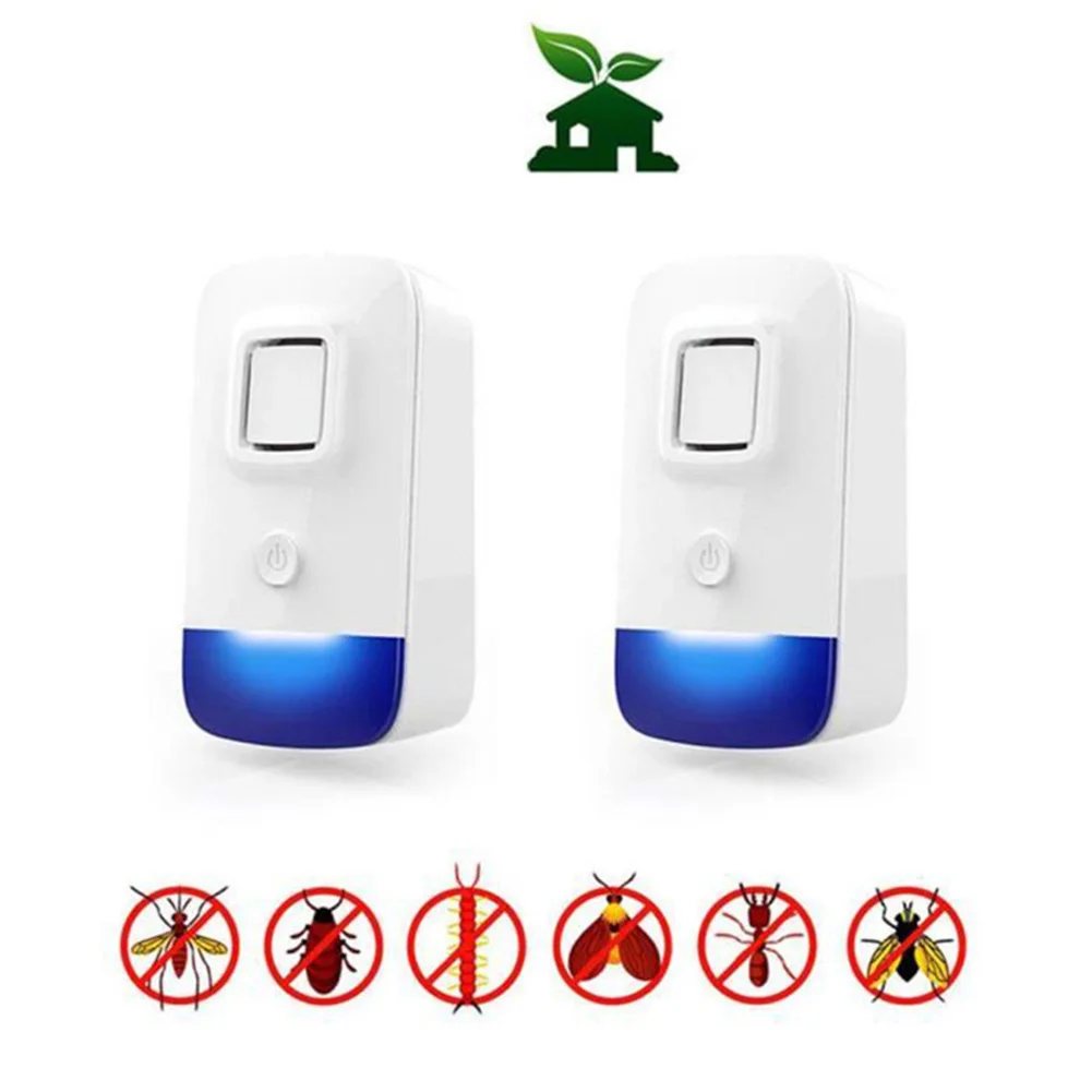 Indoor Mosquito Insect Repeller Rat Mouse Cockroach Pest Repellent Killer Electronic Ultrasonic Control EU/US/UK Plug | Дом и сад