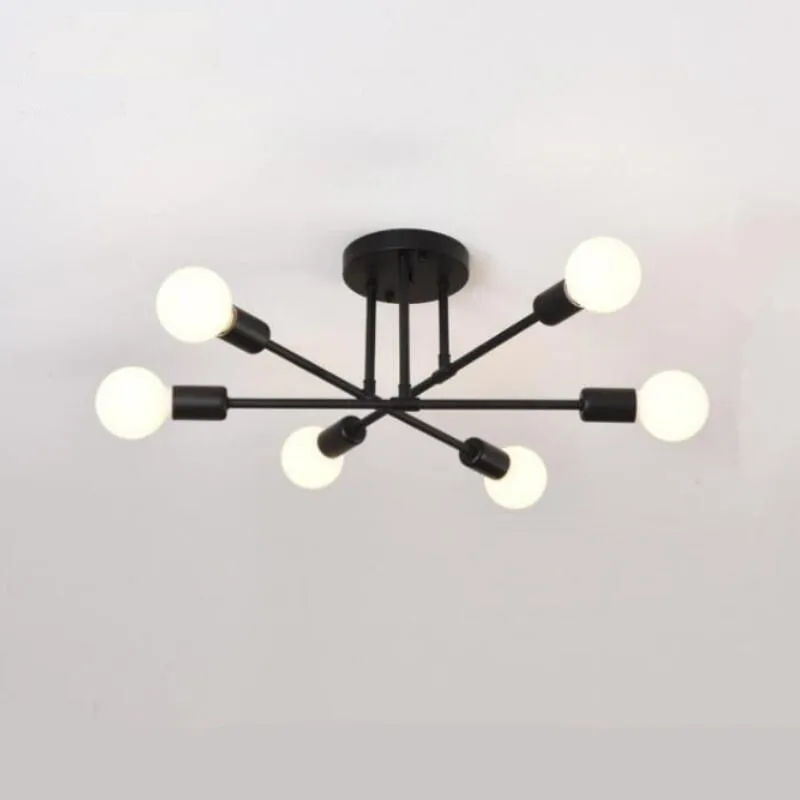 Простая железная Люстра для гостиной E27 лампа светодиодная люстра модные 6