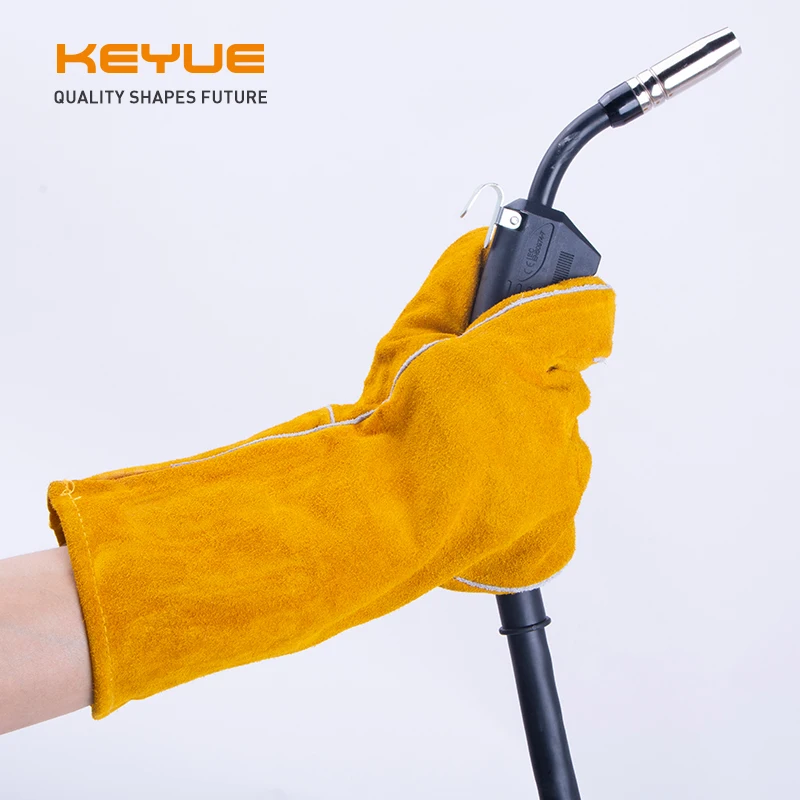 Кожаные сварочные перчатки KEYUE 15 дюймов-для сварочных аппаратов