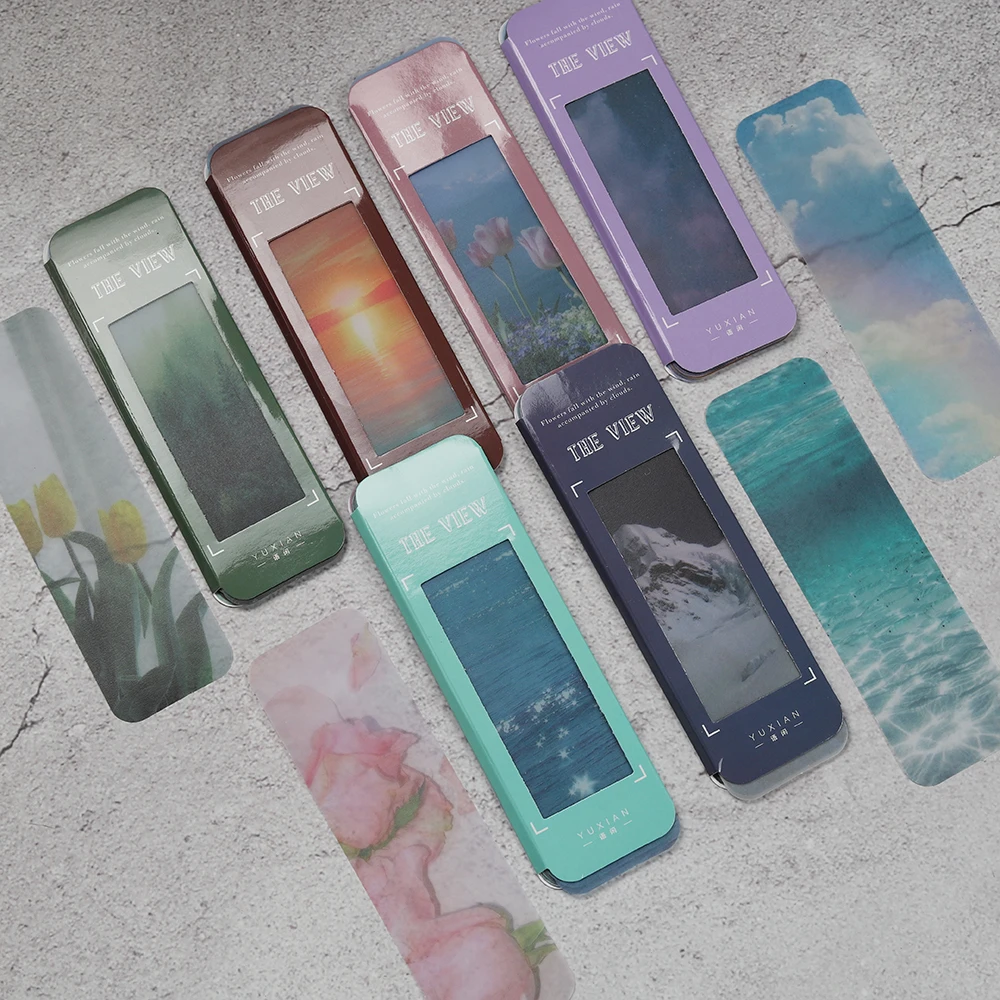 20 листов/комплект Романтический лес горы закладки цветочных пыли для чтения