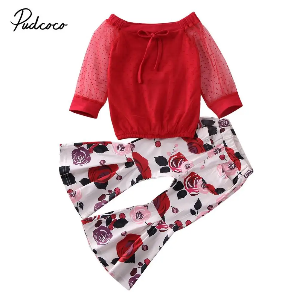 Осень-весна 2020 милые кружевные топы с открытыми плечами для девочек расклешенные